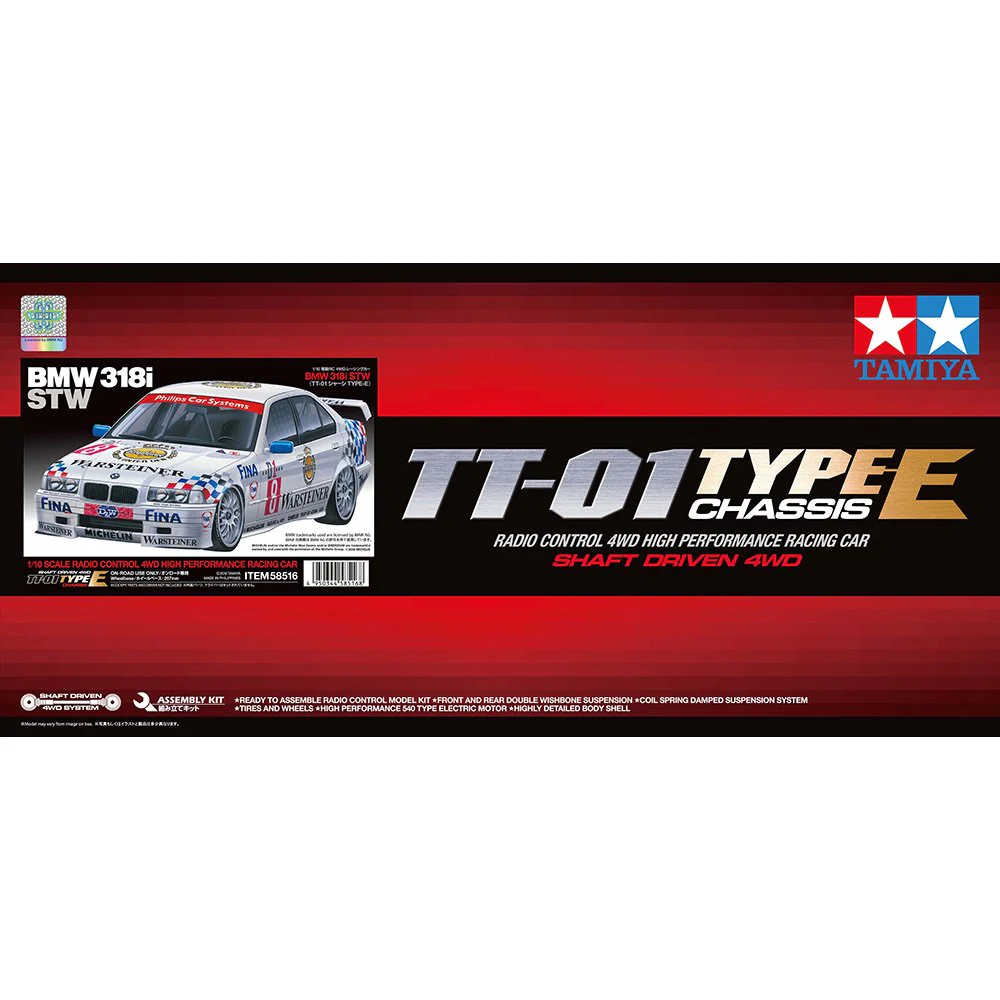 Tamiya 58516 1/10 BMW 318I STW RC Car Kit (TT-01E) - Image 2