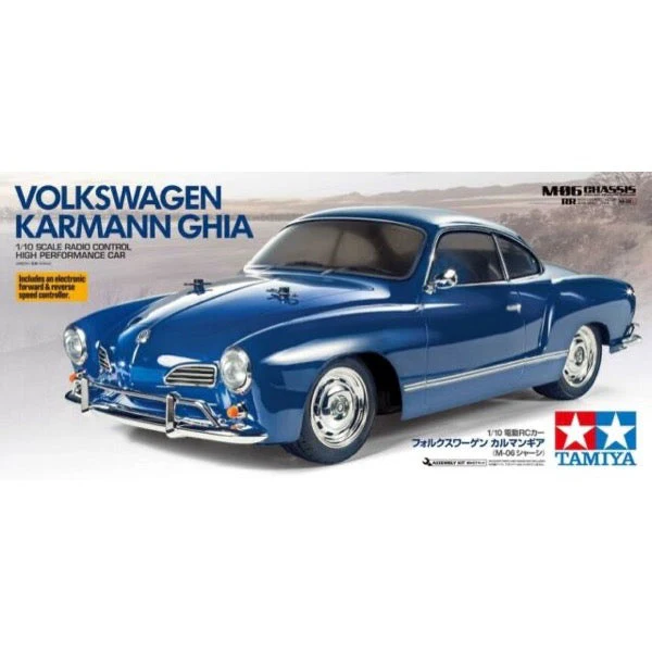 Tamiya 58677 1/10 Volkswagen Karmann Ghia RC Car Kit (M-06 Chassis)