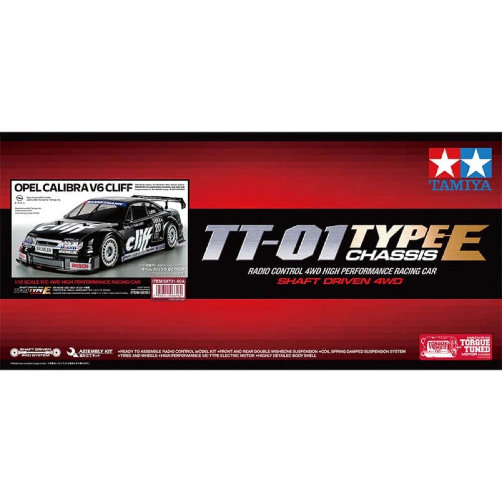 Tamiya 58701A 1/10 Opel Calibra V6 Cliff TT-01 Type-E On-Road RC Car Kit - Image 2