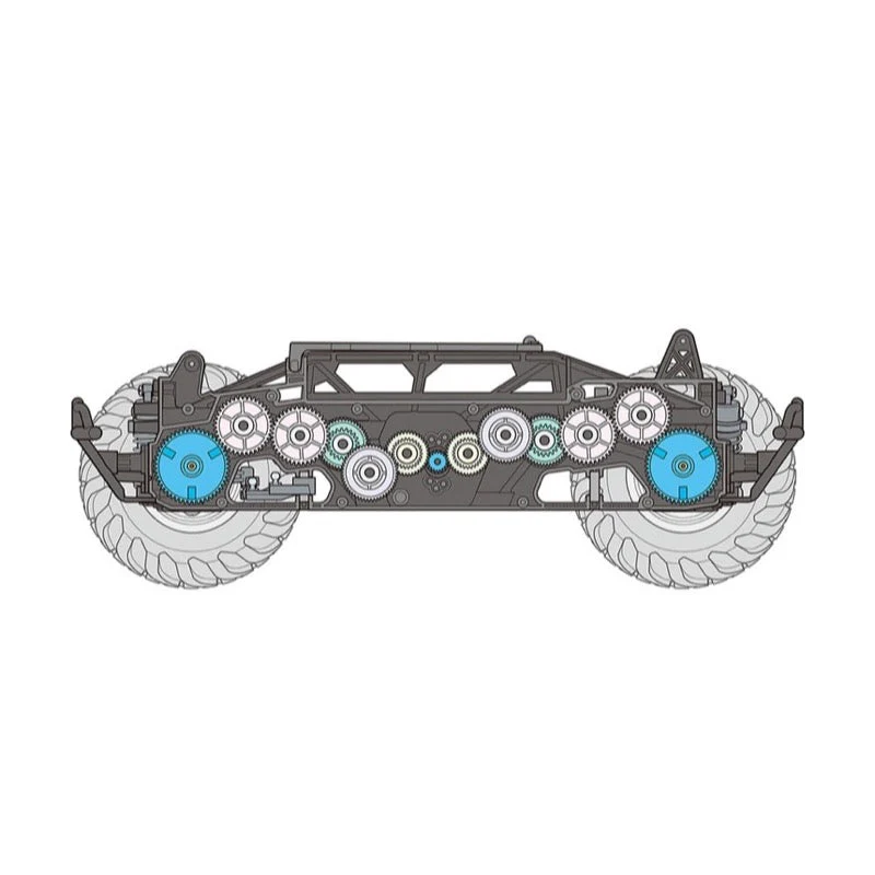 Tamiya 58725 1/10 Squash Van GF-02 Chassis 4WD RC Kit - Image 8