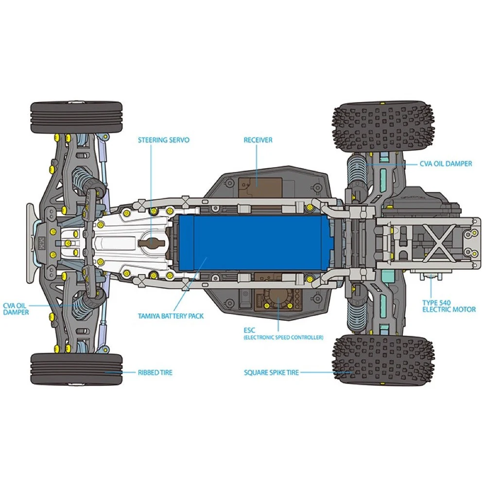 Tamiya 58741 1/10 Fighter Nxgen RC Buggy Kit - Image 15