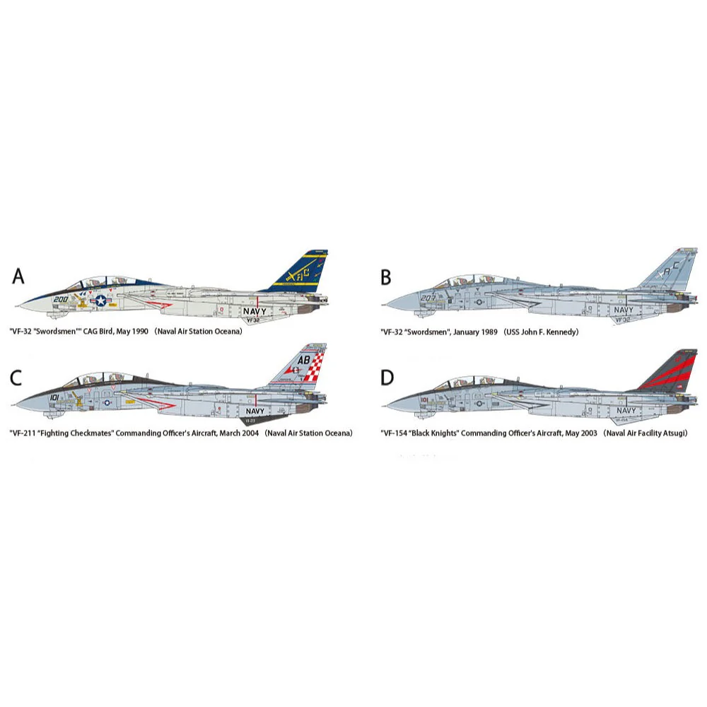 Tamiya 61122 1/48 Grumman F-14A Tomcat Late Model Carrier Launch Set - Image 27