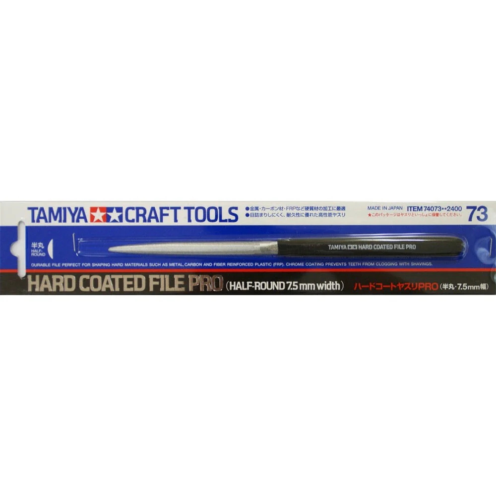 Tamiya 74073 Hard Coated Pro Hobby File Half-Round 7.5mm - Image 2
