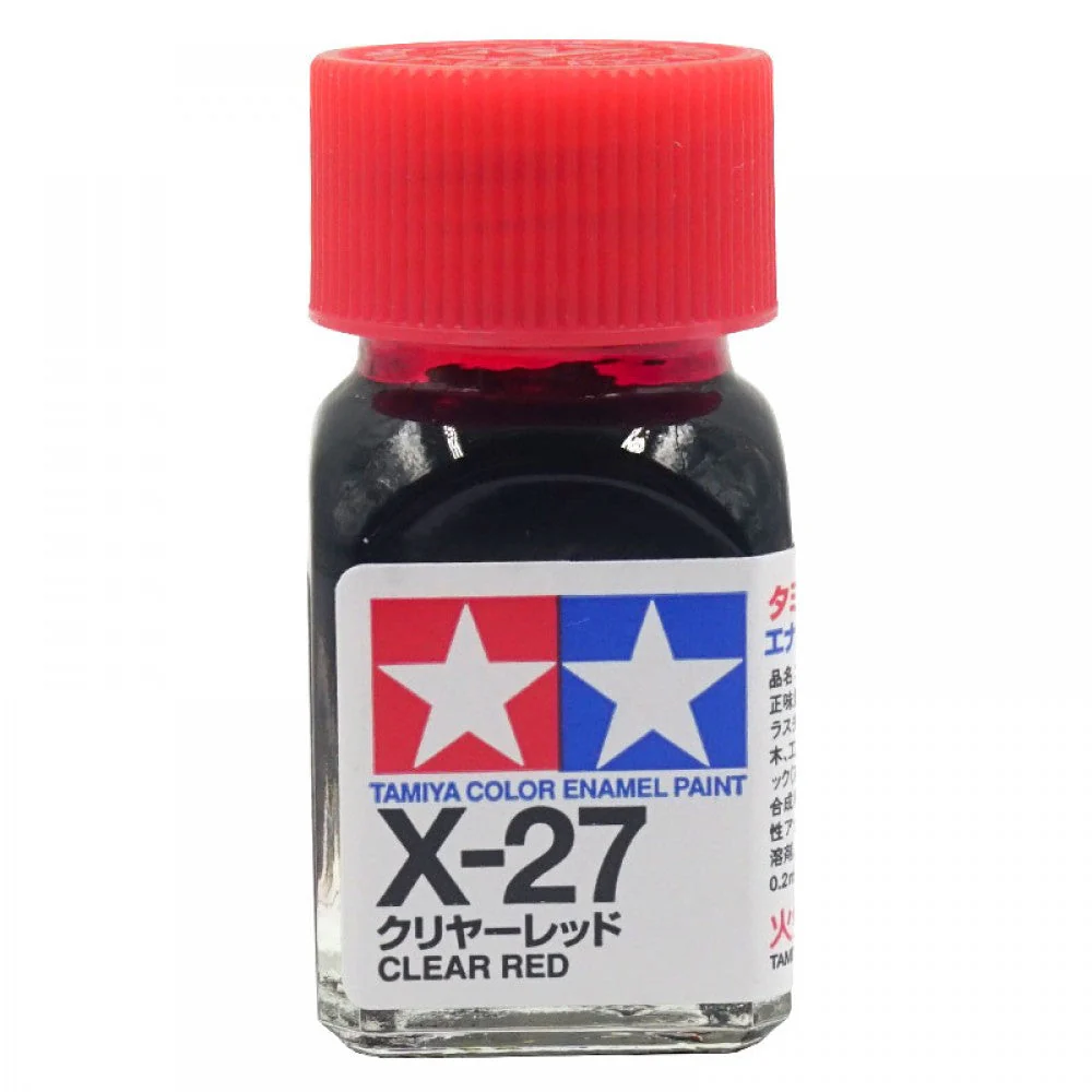 Tamiya 80027 Enamel Paint X-27 Gloss Clear Red (10ml)
