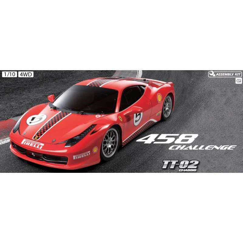 Tamiya 58560 Ferrari 458 Challenge TT02 1/10 RC On Road Kit - Image 5
