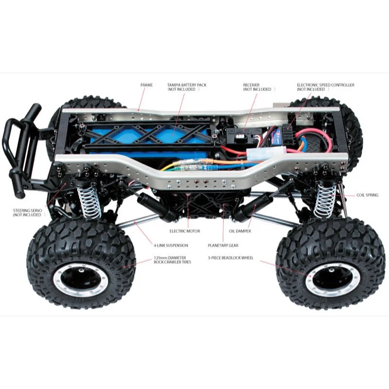 Tamiya 58405 Land Cruiser 40 CR-01 1/10 Off Road RC Kit - Image 13