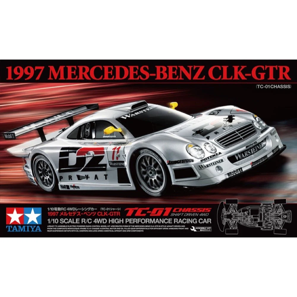 Tamiya Mercedes-Benz CLK-GTR 1997 TC-01 Chassis RC Car Kit 58731 - Image 2