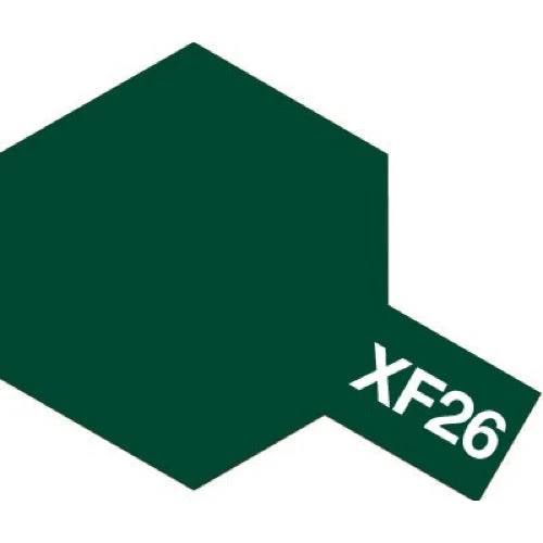 Tamiya 81726 Acrylic Paint XF-26 Flat Deep Green 10ml - Image 2