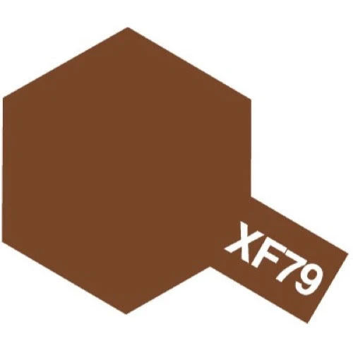 Tamiya 81779 Acrylic Paint XF-79 Flat Deck Brown Linoleum 10ml - Image 2