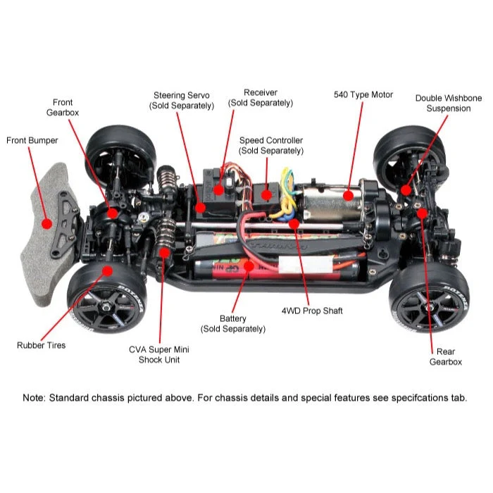 Tamiya 58412 Xanavi Nismo GT-R R35 TB-03 On-Road RC Kit - Image 9