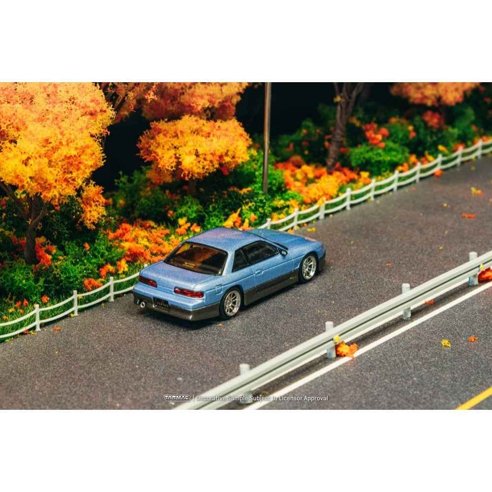Tarmac Works 64G-025-PU 1/64 Vertex Nissan Silvia S13 Blue/Grey - Image 4