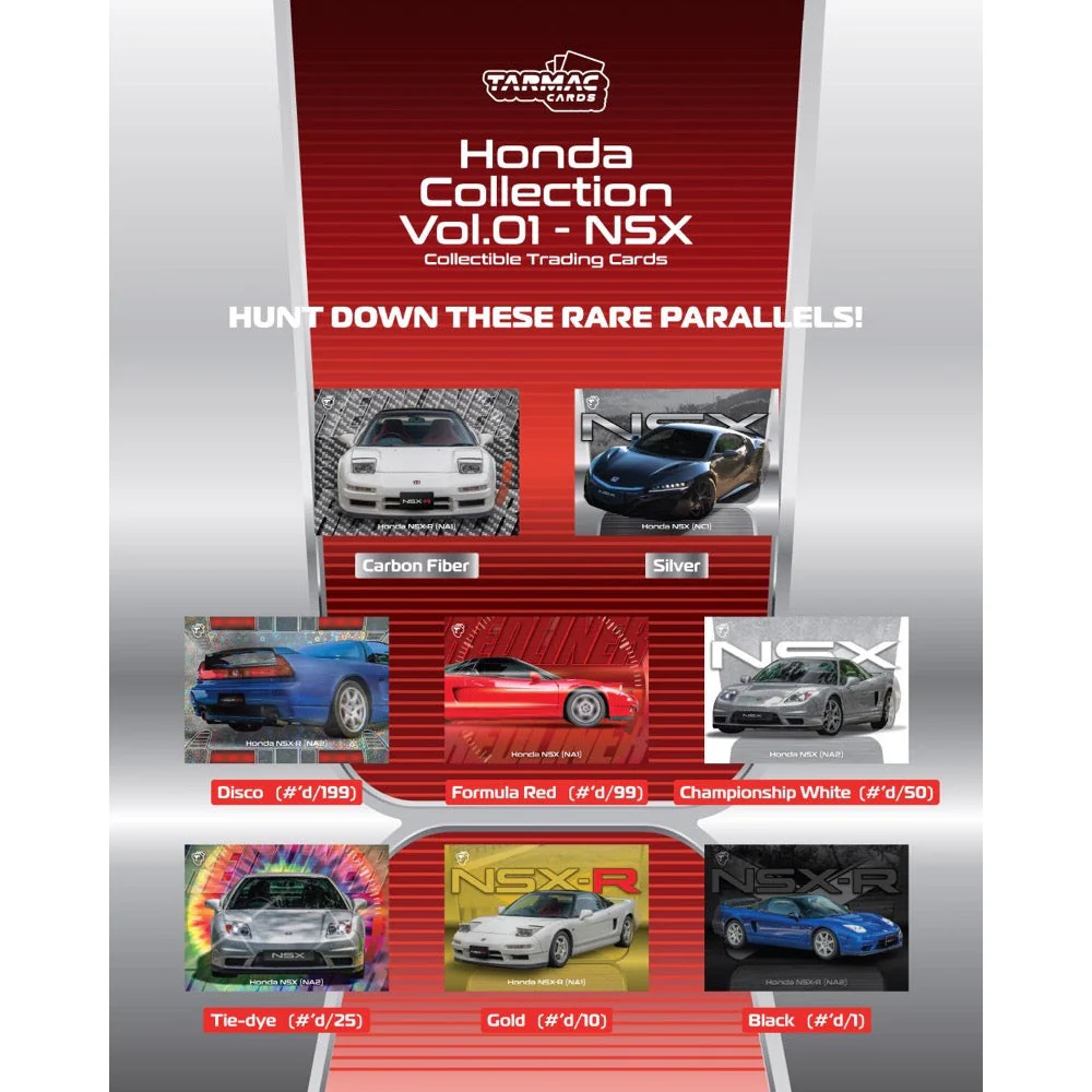 Tarmac Works C-HONC-01 Honda Collection Vol.01 NSX Trading Cards (Single Pack) - Image 2