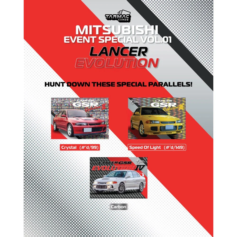 Tarmac Works C-MITE-01 Mitsubishi Event SP. Vol.01 Lancer Evo Box Trading Cards (Single Pack) - Image 2
