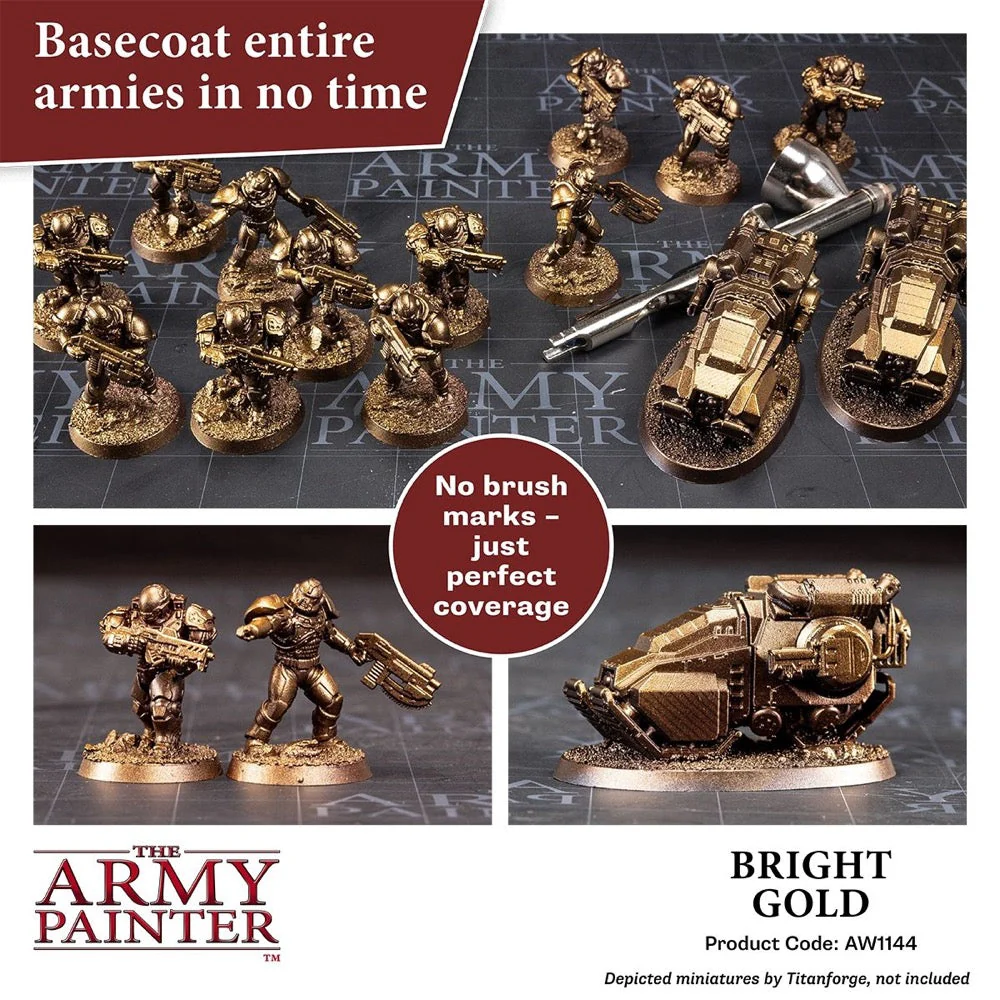 The Army Painter AW1144 Warpaints Air Bright Gold 18ml Acrylic Paint - Image 4