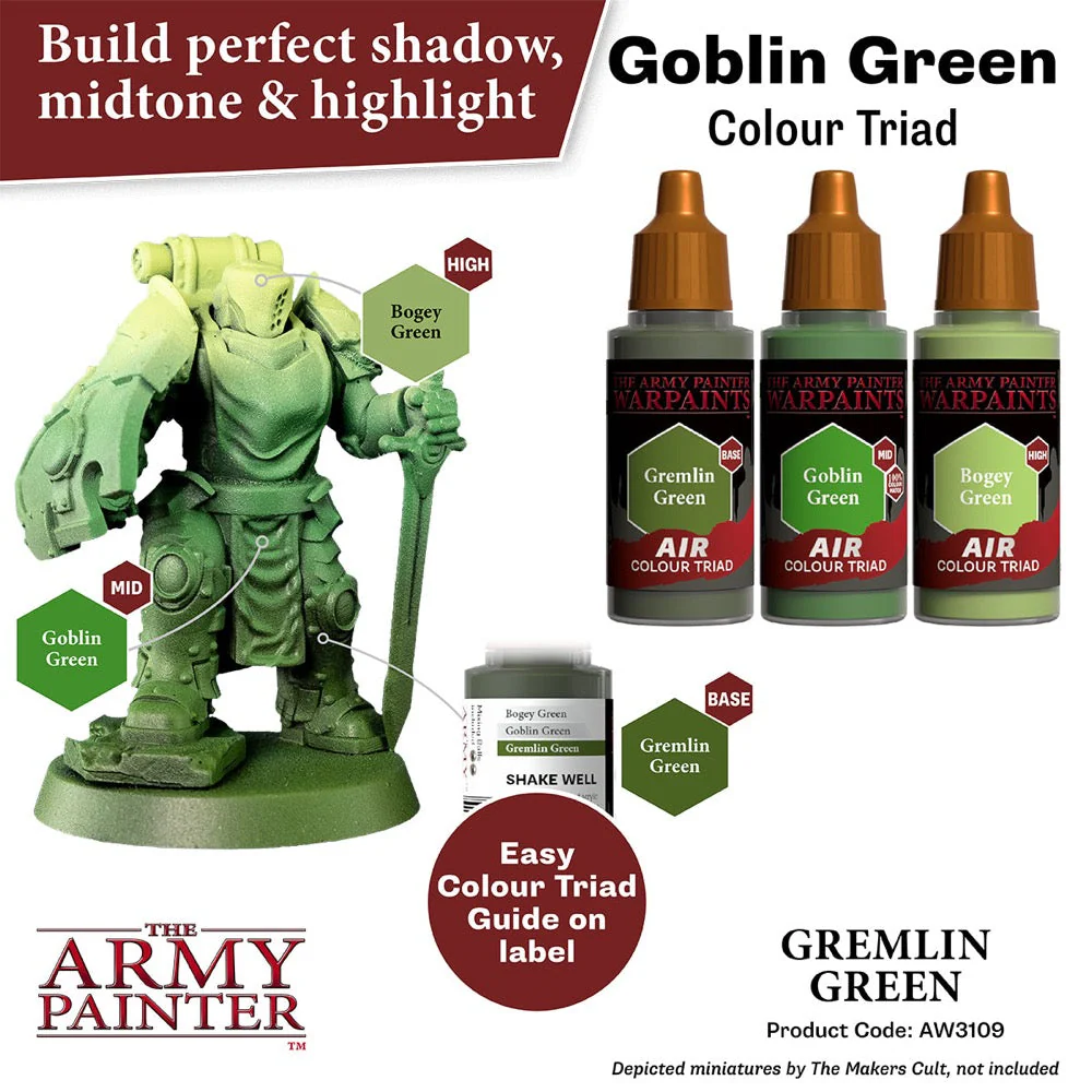 The Army Painter AW3109 Warpaints Air Gremlin Green 18ml Acrylic Paint - Image 3