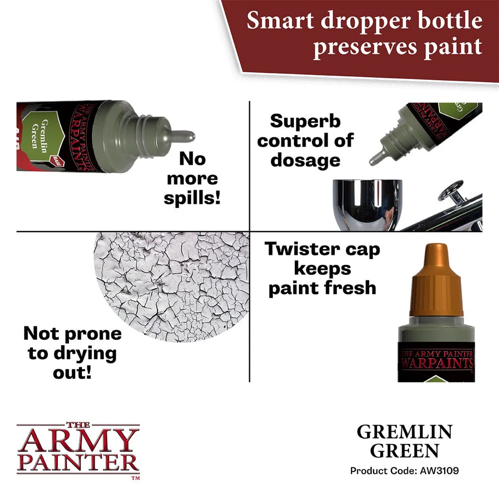 The Army Painter AW3109 Warpaints Air Gremlin Green 18ml Acrylic Paint - Image 5