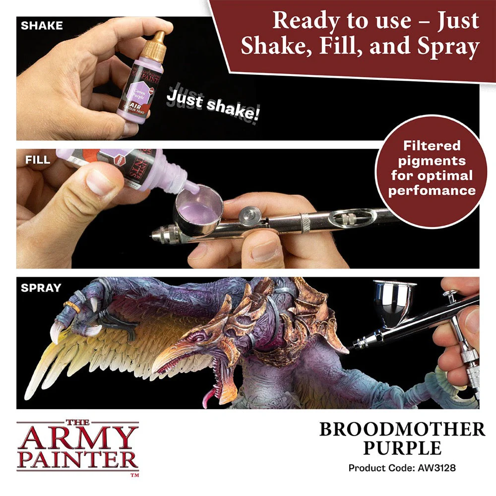 The Army Painter AW3128 Warpaints Air Broodmother Purple 18ml Acrylic Paint - Image 4