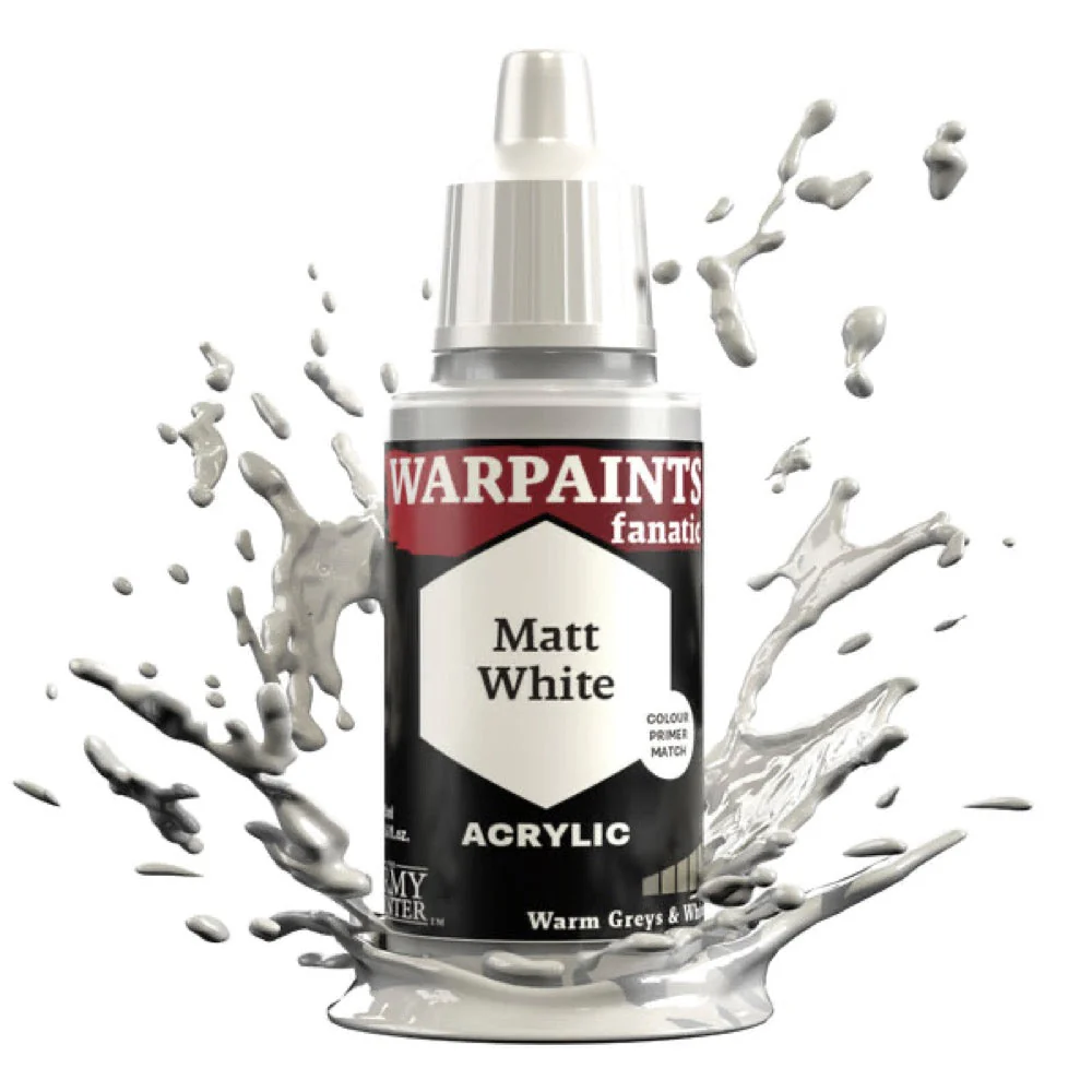 The Army Painter WP3012 Warpaints Fanatic Matt White 18ml Acrylic Paint - Image 2