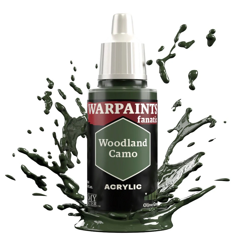 The Army Painter WP3067 Warpaints Fanatic Woodland Camo 18ml Acrylic Paint - Image 2