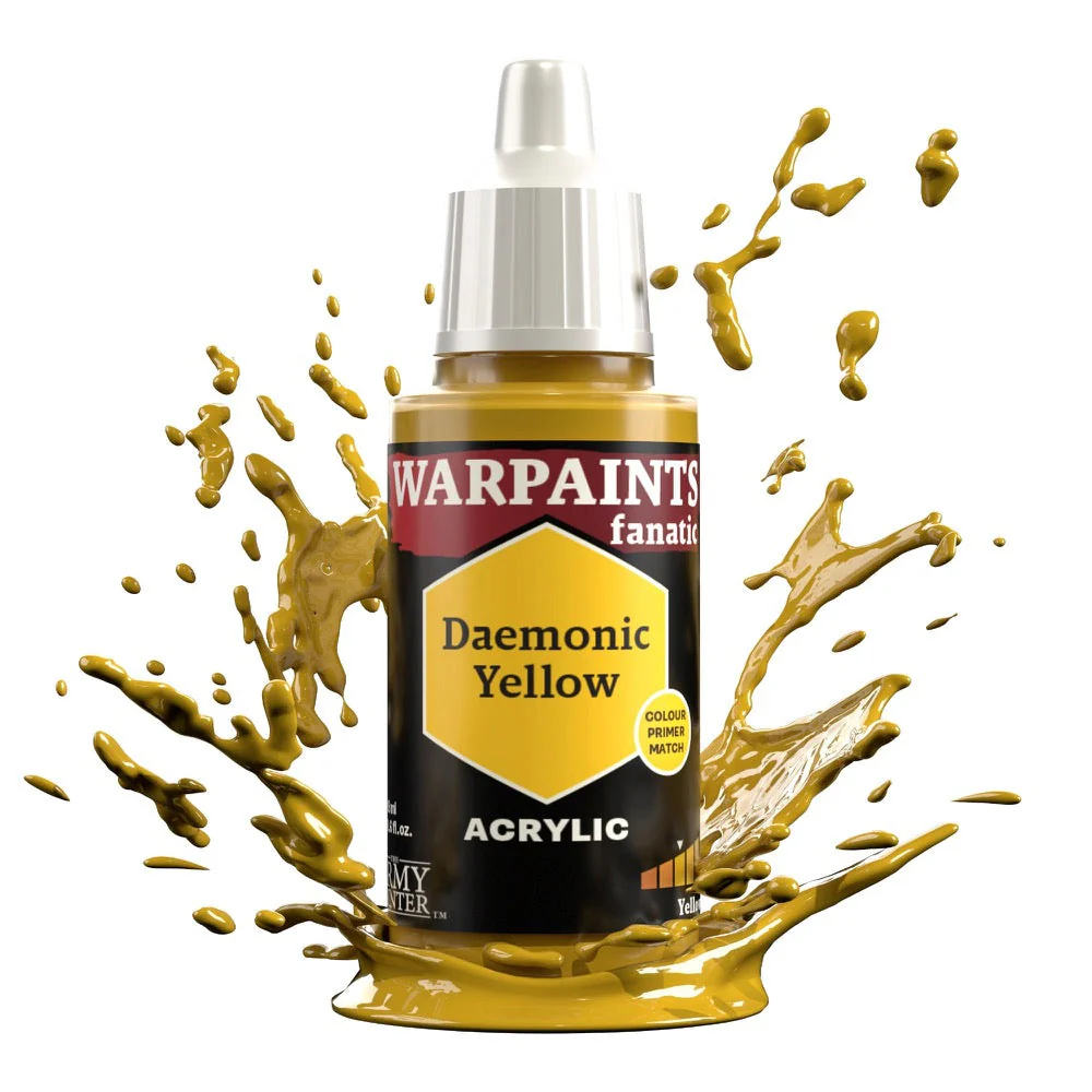 The Army Painter WP3093 Warpaints Fanatic Daemonic Yellow 18ml Acrylic Paint - Image 2