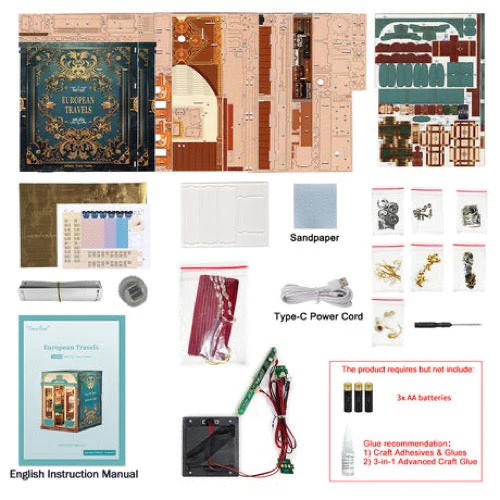 Tonecheer Infinity Train Cabin European Travels Book Nook - Image 11