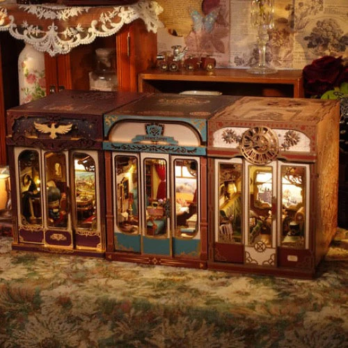 Tonecheer Infinity Train Cabin Steam Fantasy Book Nook - Image 4