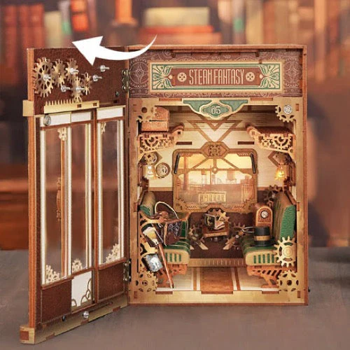 Tonecheer Infinity Train Cabin Steam Fantasy Book Nook - Image 8