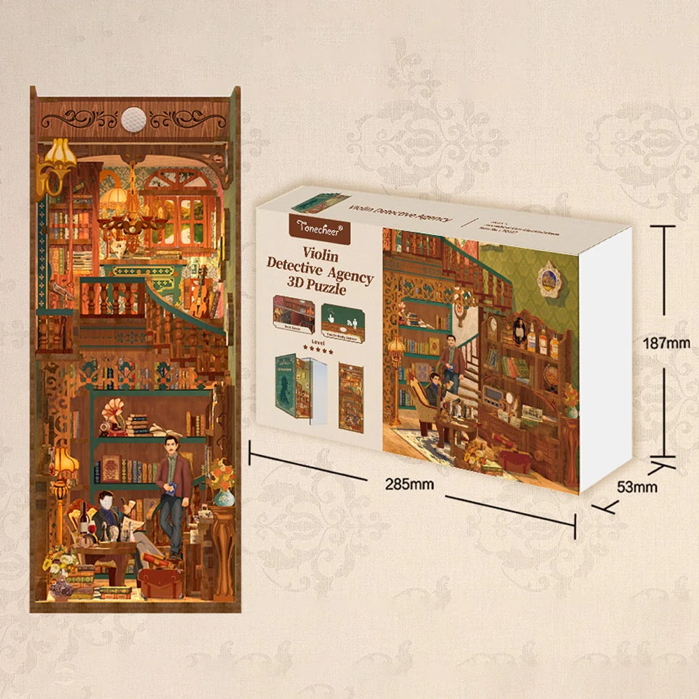 Tonecheer Violin Detective Agency Book Nook - Image 6