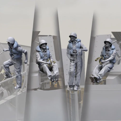 Toucan TC3D001J 1/35 Anti-Aircraft Gun Crew With Life Jacket - Image 2