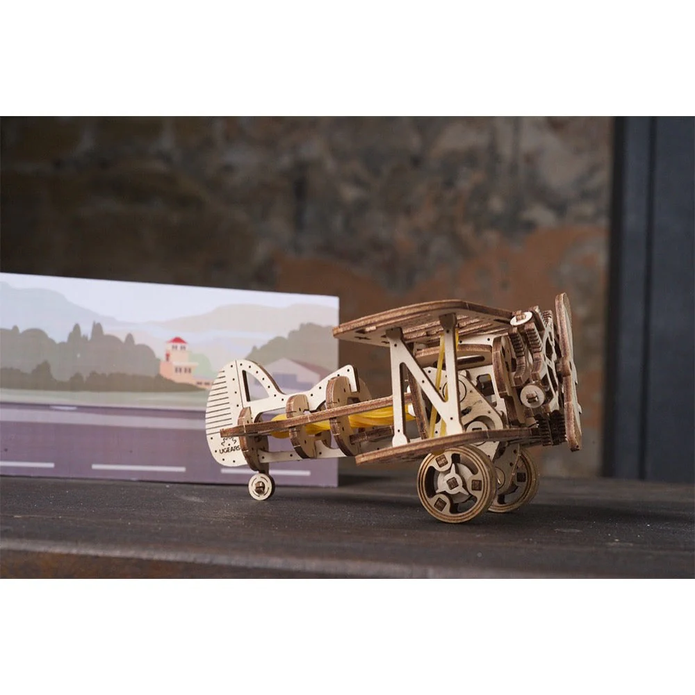 Ugears 70159 Mini Bi-Plane 84pc - Image 16