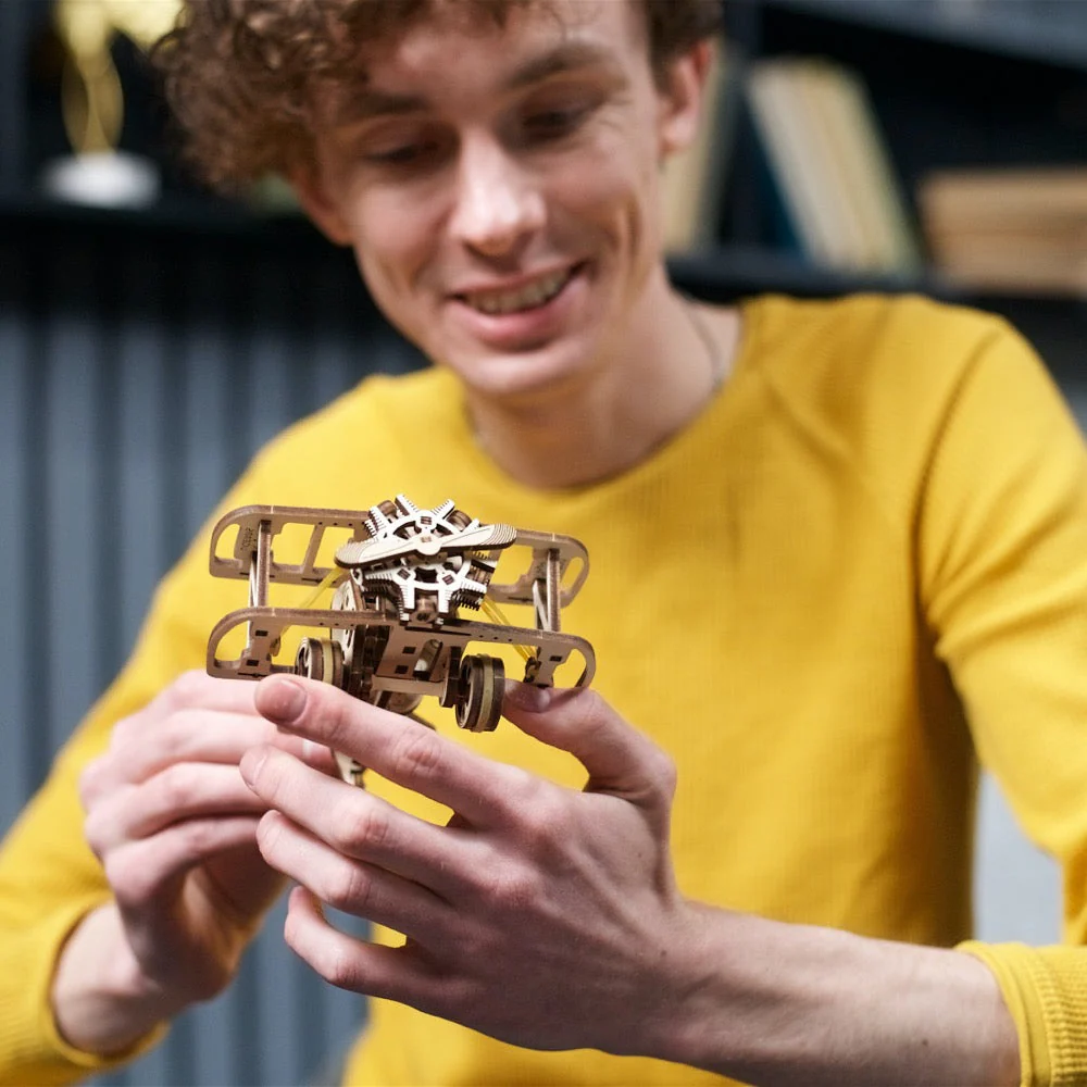 Ugears 70159 Mini Bi-Plane 84pc - Image 7