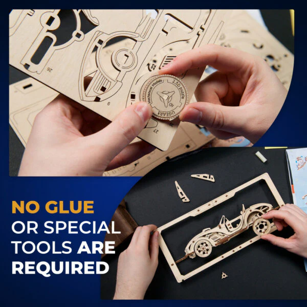 Ugears 70195 Roadster MK3 2.5D Puzzle 62pc - Image 10