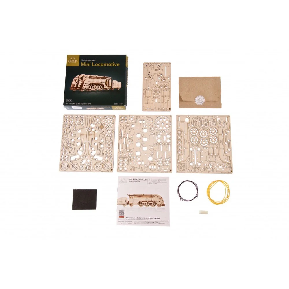 Ugears 70228 Mini Locomotive 172pc - Image 10