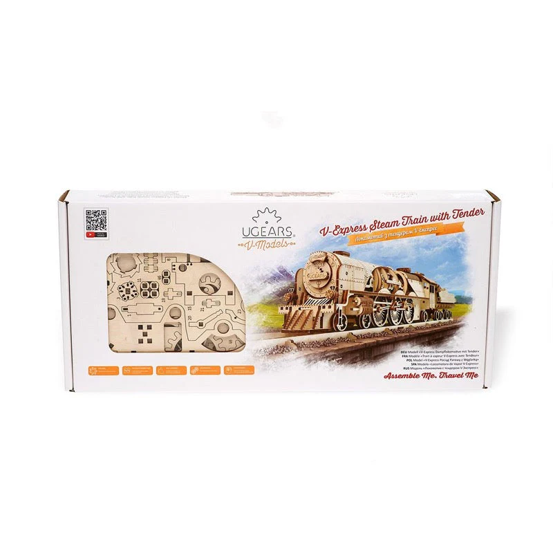 Ugears 70058 V-Express Steam Train and Tender - Image 11