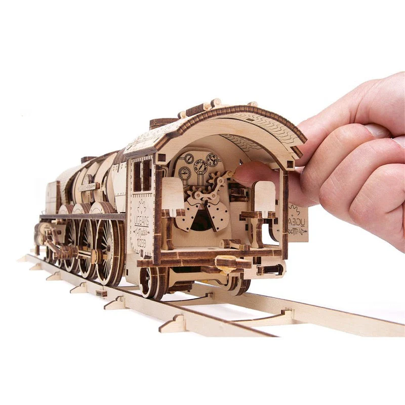 Ugears 70058 V-Express Steam Train and Tender - Image 2
