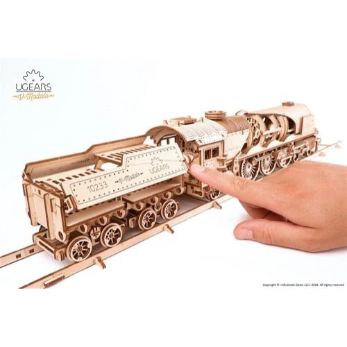 Ugears 70058 V-Express Steam Train and Tender - Image 4