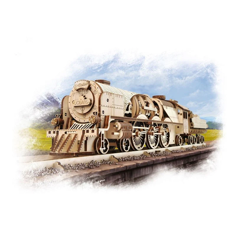 Ugears 70058 V-Express Steam Train and Tender - Image 9