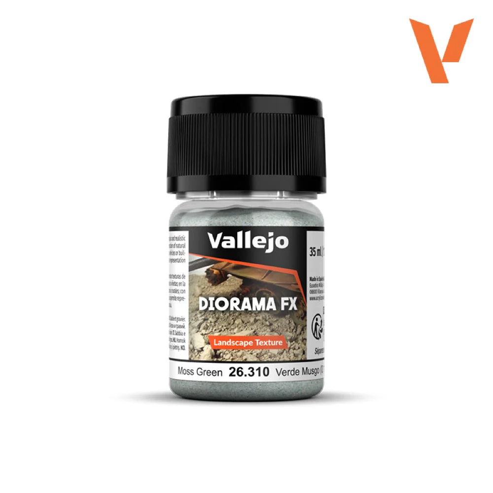Vallejo 26310 Diorama FX Landscape Textures Moss Green 35ml 0.1-1mm