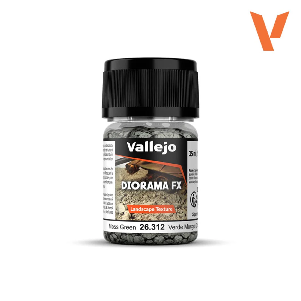 Vallejo 26312 Diorama FX Landscape Textures Moss Green 35ml 2-5mm