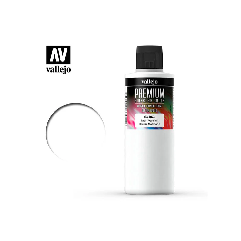 Vallejo 63063 Premium Color Satin Varnish 200ml