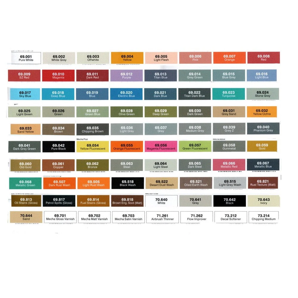 Vallejo 69990 Mecha Color Case 80 Color Acrylic Paint Set - Image 4