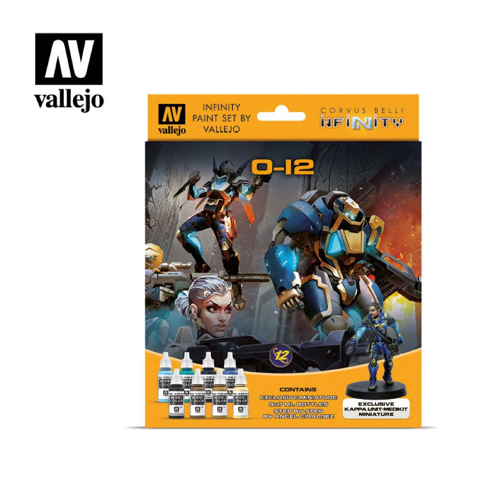 Vallejo 70239 Infinity O-12 Exclusive Miniature 8 Color Acrylic Paint Set