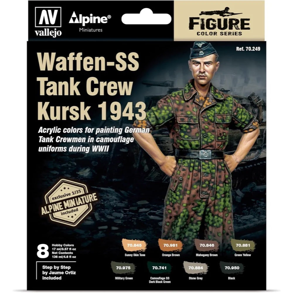 Vallejo 70249 Model Colour Alpine Waffen-SS Tank Crew Kursk 1943 Acrylic Paint Set