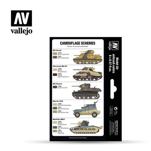 Vallejo 71211 Model Air British Caunter 6 Color Acrylic Paint Set - Image 2