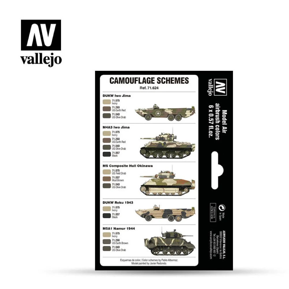 Vallejo 71624 Model Air WWII USMC Colors Sand Patterns 1942-1945 - Image 2