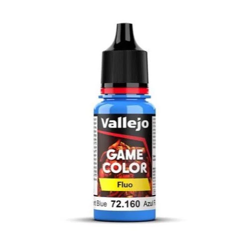 Vallejo 72160 Game Colour Fluorescent Blue 18ml Acrylic Paint - New Formulation