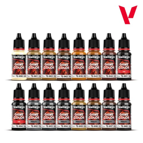 Vallejo 72189 Game Colour Leather & Metal 16 Colour Acrylic Paint Set - Image 3