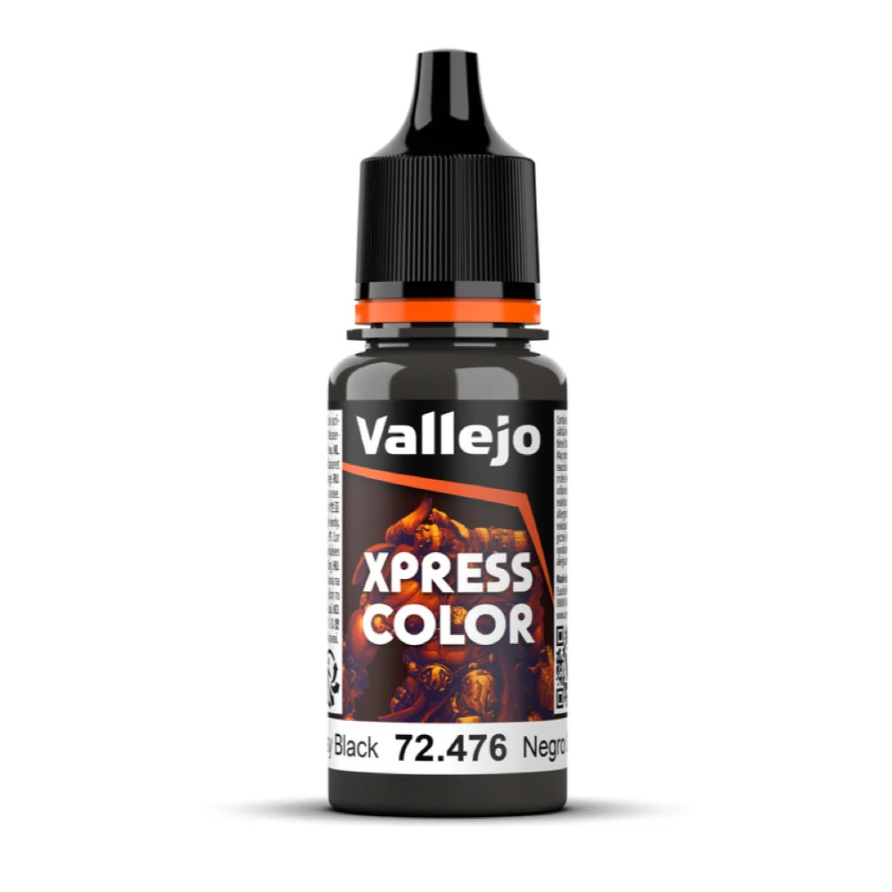 Vallejo 72476 Game Xpress Color Greasy Black 18ml Acrylic Paint