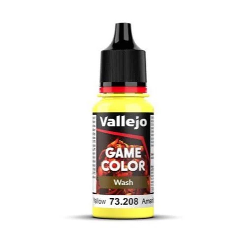 Vallejo 73208 Game Color Wash Yellow 18ml Acrylic Paint