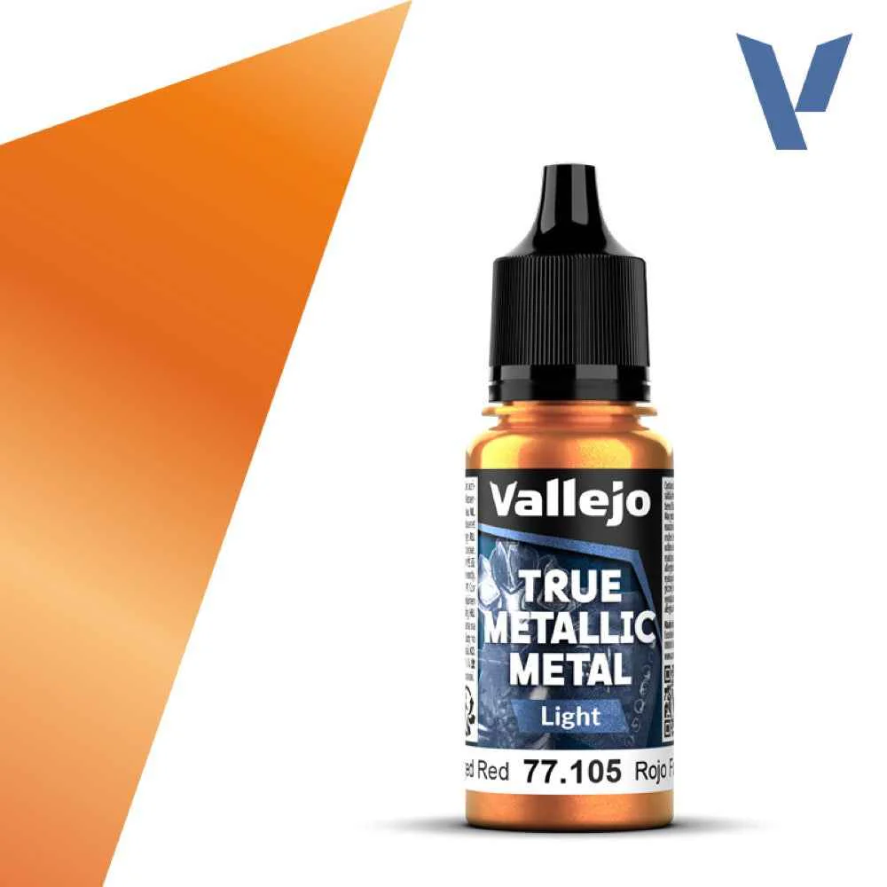 Vallejo 77105 True Metallic Metal Light Forged Red 18 ml